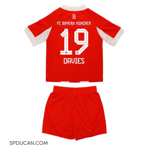 Dječji Nogometni Dres Bayern Munich Alphonso Davies #19 Domaci 2025-26 Kratak Rukav (+ Kratke hlače)